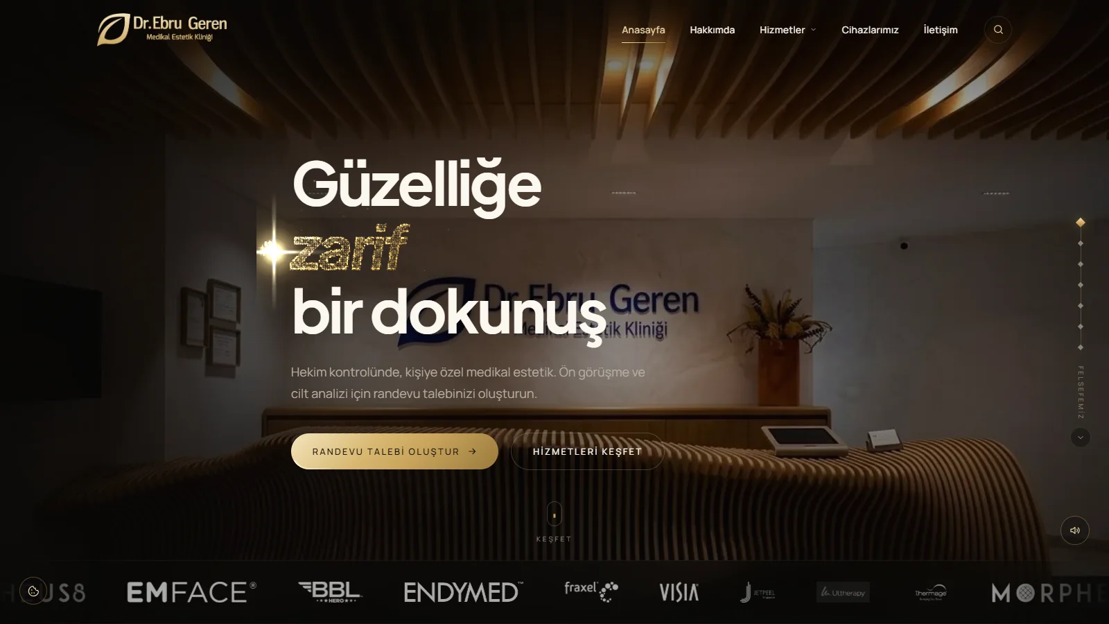 Dr. Ebru Geren web sitesi anasayfası
